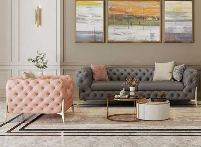 Sofagarnitur 3+1 Sitzer Set Design Sofas Polster Leder Relax Moderne Möbel